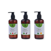 Aloe Vera Shampoo Set: Hibiscus, Kalonji & Orange Peel 300ml x 3